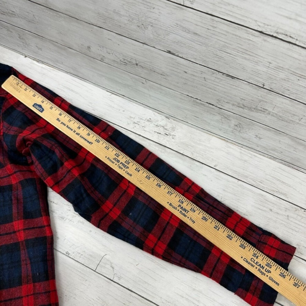 Men's Flannel Shirt Jackson Hole Size 2XL NWT Red Blue Plaid Outdoor Lumberjack - Picture 9 of 10